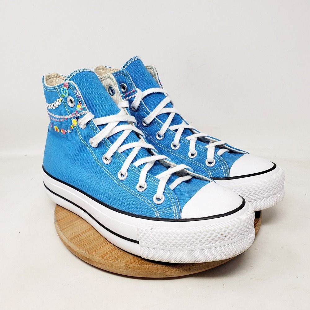 Converse All Star Lift Platform Hi Shoes Womens 9 Friendship Bracelet Sneaker - Picture 6 of 12